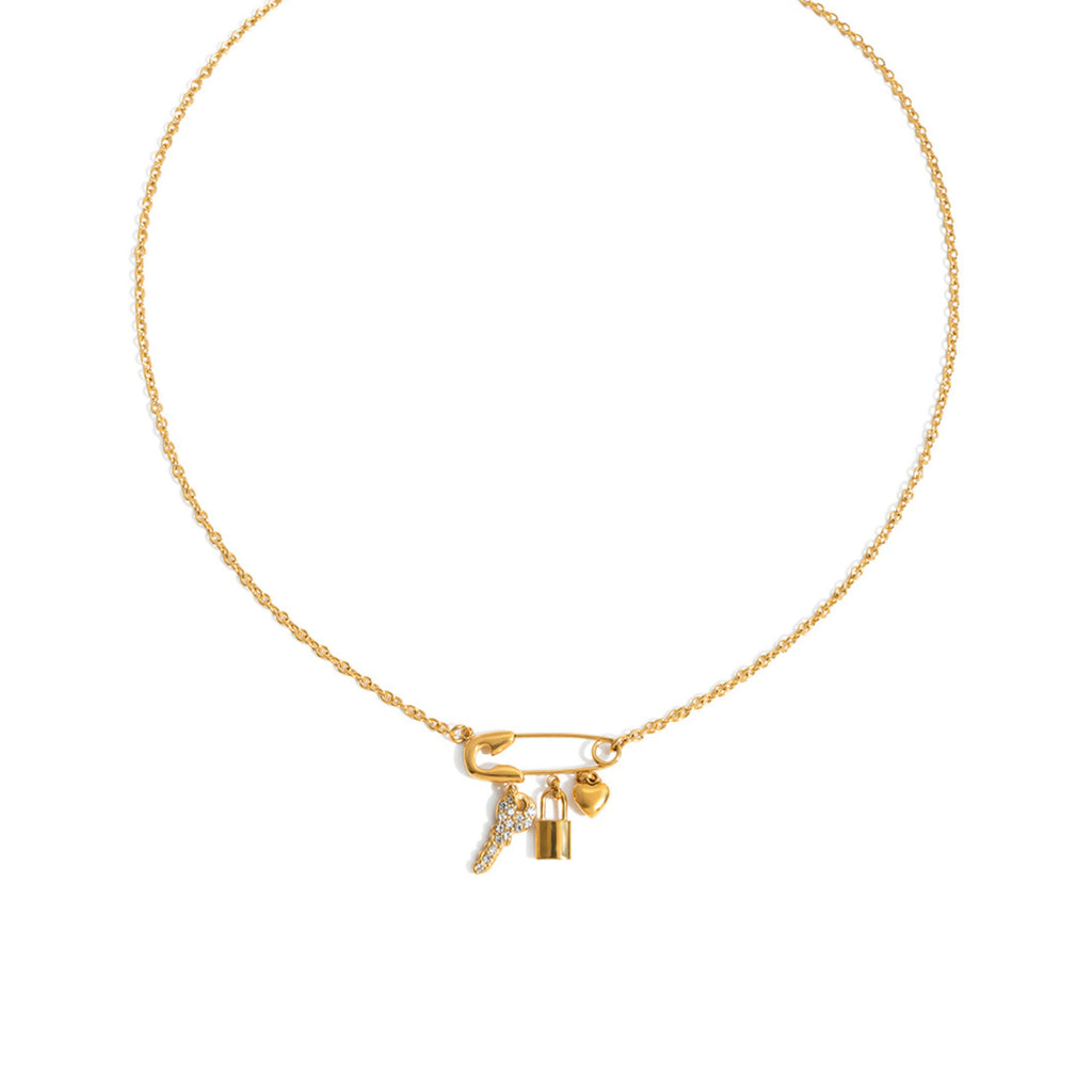 Elegant Gold Charm Necklace