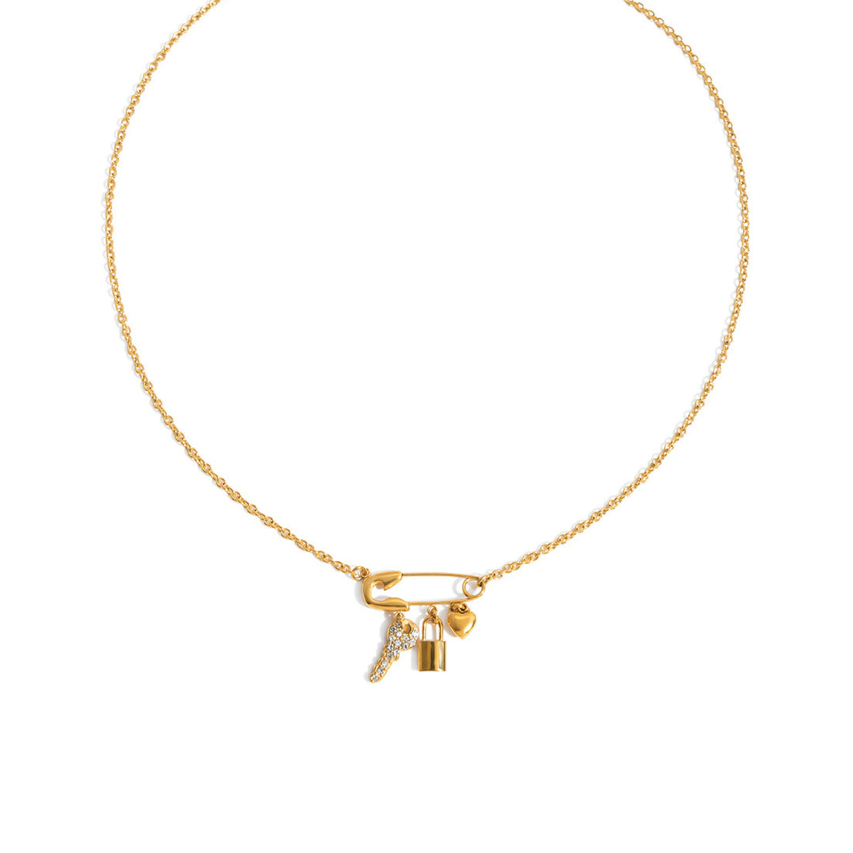 Elegant Gold Charm Necklace