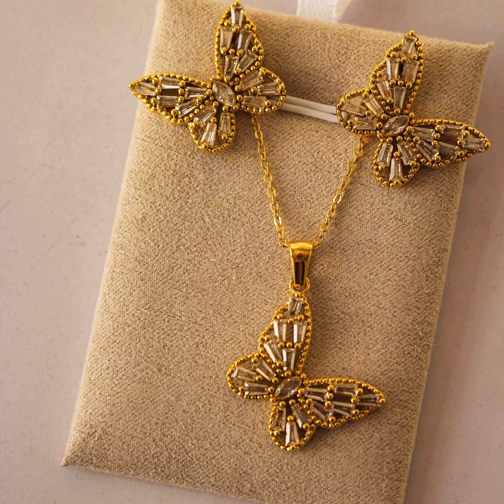 Gold Butterfly Earrings