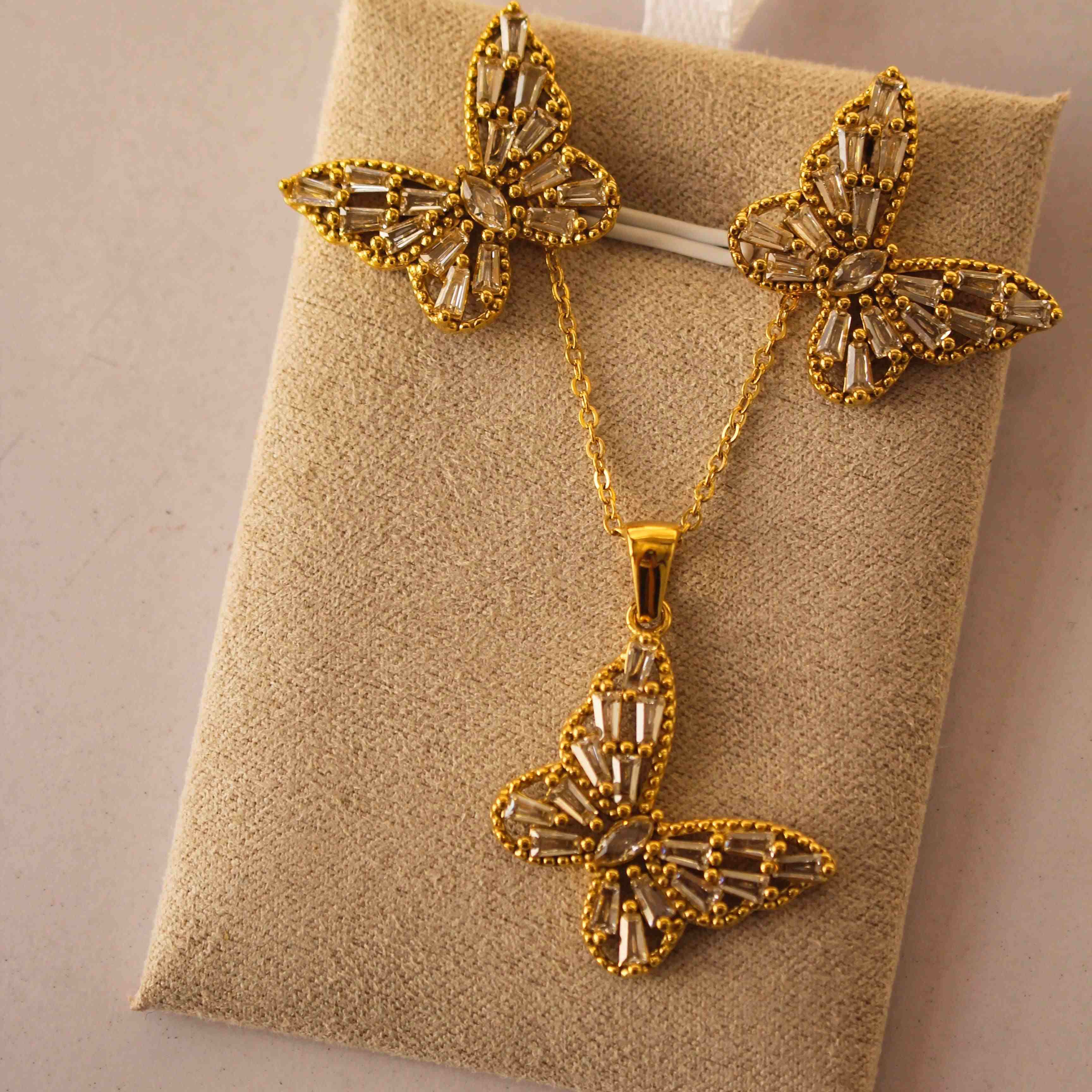 Gold Butterfly Earrings