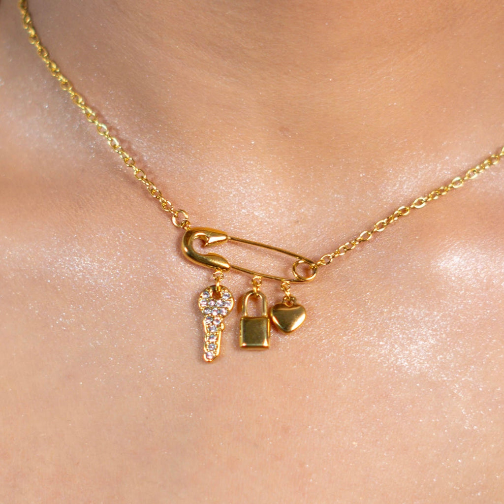 Elegant Gold Charm Necklace