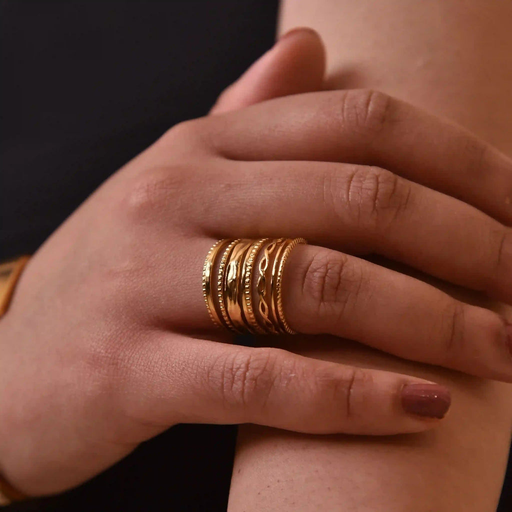 Elegant Multi-Layer Gold Ring